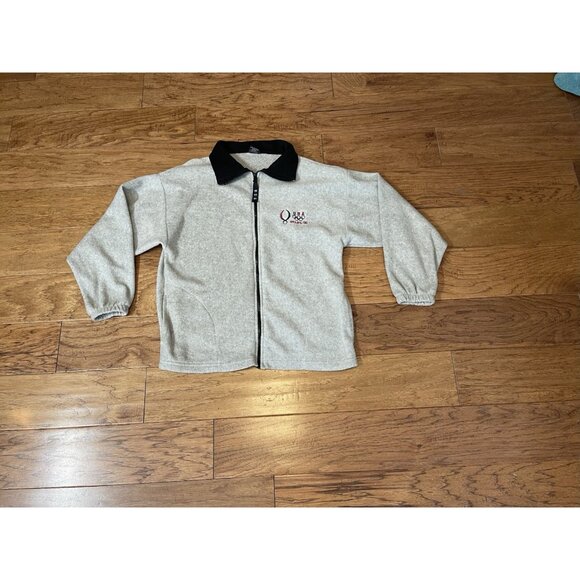 Beijing 2008 Olympics USA Fleece Jacket Medium Gray Made In USA - Picture 2 of 6